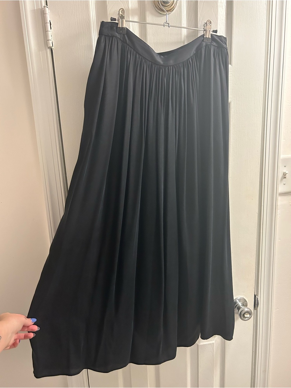 Nordstrom Black Pleated Maxi Skirt